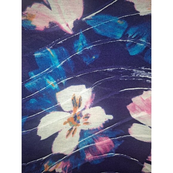 Simply Vera Vera Wang Floral Short Sleeve Tee - Purple and Pink - Picture 3 of 7